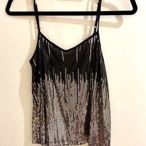 Sequin Cami (Black)  S